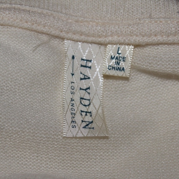 Hayden Los Angeles Knit Top NWOT Cream - Picture 5 of 5